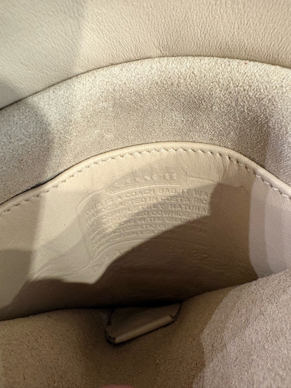 Coach Classic Cream Leather Small Crossbody Bag - Women - Picture 13 of 15